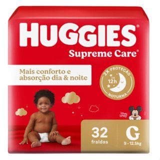 Fralda Descartavel Huggies Supreme Care G 32 Unidades